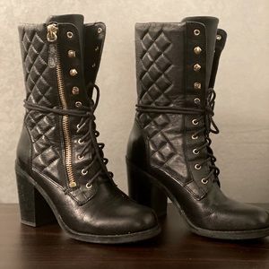 Guess Mid Calf Chunky Bootie